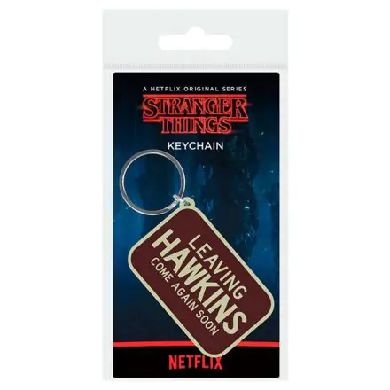 Stranger Things Leaving Hawkins gumis kulcstartó termékfotó