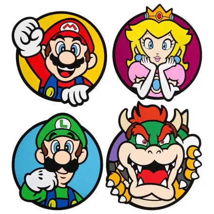 Super Mario 4 db-os poháralátét csomag termékfotó