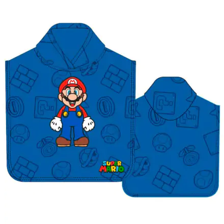 Super Mario Bros Mario mikroszálas poncsó törölköző termékfotója