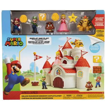 Super Mario Bros Mushroom Kingdom Deluxe Castle játékkészlet termékfotója