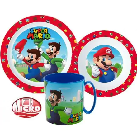 Super Mario étkészlet, micro műanyag szett termékfotó
