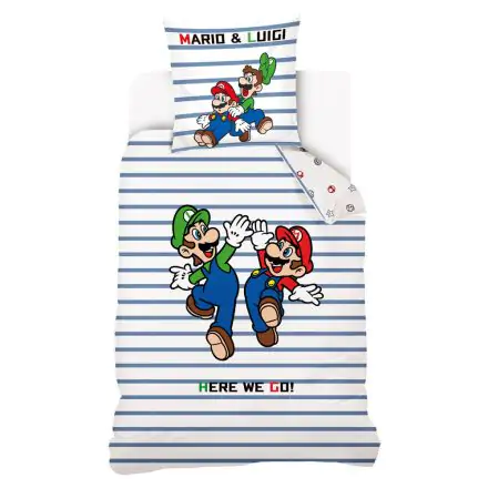 Super Mario Luigi and Mario prémium pamut ágyneműhuzat egyszemélyes ágyra 90cm termékfotó