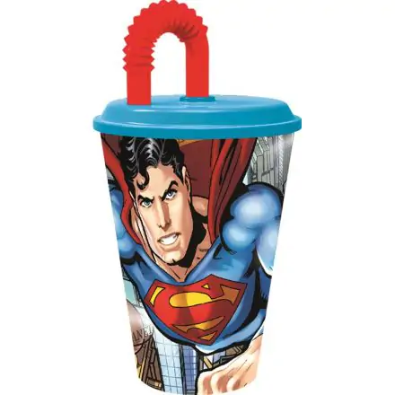 Superman szívószálas pohár, műanyag 430 ml termékfotó