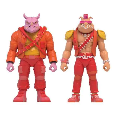 Teenage Mutant Ninja Turtles BST AXN Arcade Damage BeBop & Rocksteady SDCC Exkluzív akciófigura csomag 13 cm termékfotó