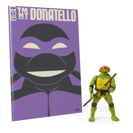 Teenage Mutant Ninja Turtles BST AXN x IDW Donatella Exkluzív akciófigura és képregény 13 cm termékfotója