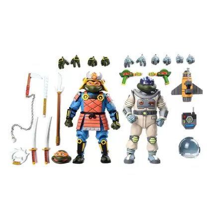 Teenage Mutant Ninja Turtles (Cartoon) 2 Pack Space Adventure & SzamurájTurtles 2 bb-os akciófigura csomag 18 cm termékfotója