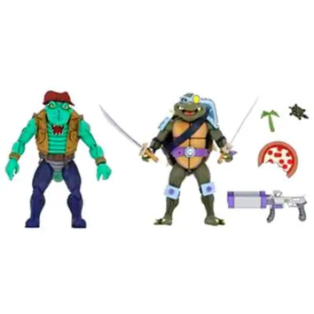 Teenage Mutant Ninja Turtles Leather Head és Slash 2 db-os Mozgatható figurák 18cm termékfotó