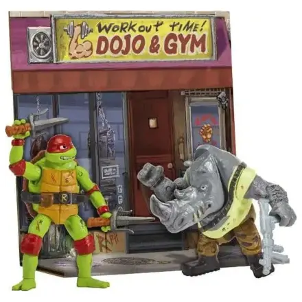 Teenage Mutant Ninja Turtles: Mutant Mayhem Battle Pack akciófigurák Raphael vs. Rocksteady 11 cm termékfotó