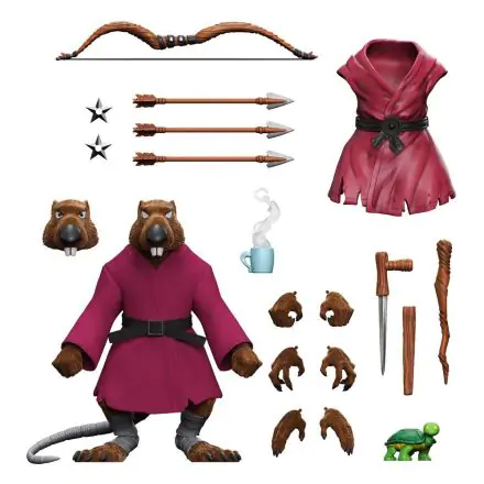 Teenage Mutant Ninja Turtles Ultimates Action Figure Splinter (Flocked) 18 cm termékfotója