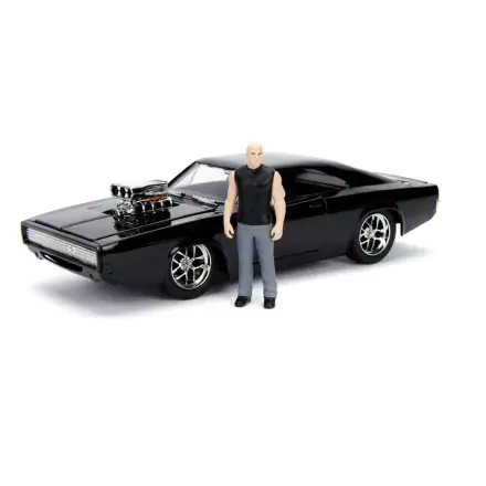 The Fast and Furious Diecast Model Hollywood Rides 1/24 1970 Dodge Charger és Dom Toretto figura termékfotó
