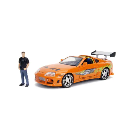 The Fast and Furious Diecast Model Hollywood Rides 1/24 1995 Toyota Supra és Brian O'Connor figura termékfotó