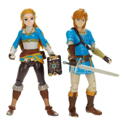 The Legend of Zelda Princess Zelda, Link 2 db-os akciófigura csomag 10 cm termékfotója