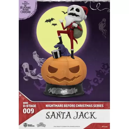 The Nightmare Before Christmas Mini Diorama Stage Santa Jack PVC figura 10 cm termékfotó