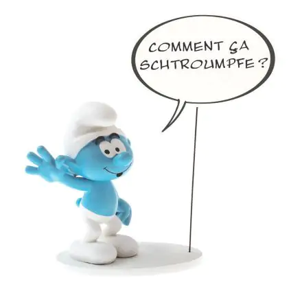 The Smurfs Collectoys Comics Speech Smurf szobor figura 22 cm Francia felirat termékfotó