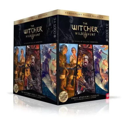 The Witcher 3 Triology Wild Hunt 10 Years of Killing Monsters puzzle (3 x 1000 darab)  termékfotó