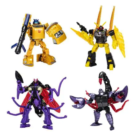 Transformers Generations Legacy Buzzworthy Bumblebee Creatures Collide 4 darabos akciófigura csomag termékfotó