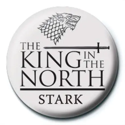 Trónok harca King in the North kitűző termékfotó