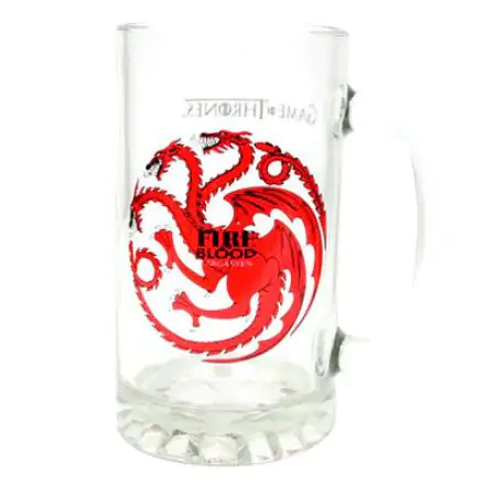 Trónok harca Targaryen Fire and Blood üveg korsó termékfotó