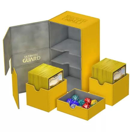 Ultimate Guard Twin Flip´n´Tray Deck Case 200+ Standard Size XenoSkin Amber termékfotó