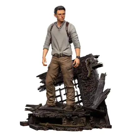 Uncharted Movie Deluxe Art Scale 1/10 Nathan Drake szobor figura 22 cm termékfotója