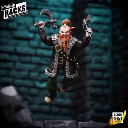 Vitruvian H.A.C.K.S. Dwarf Mercenary Grimgrom akciófigura termékfotója