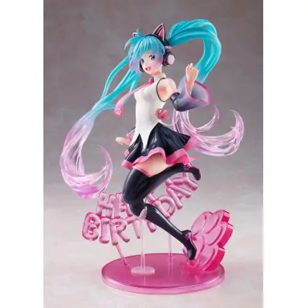 Vocaloid AMP Hatsune Miku Birthday 2021 Happy Cat ver. PVC szobor figura 23 cm termékfotó