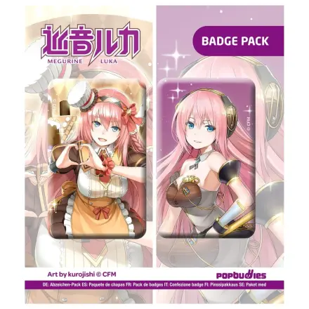Vocaloid Megurine Luka (Art by kurojish) 2 db-os kitűző csomag termékfotó