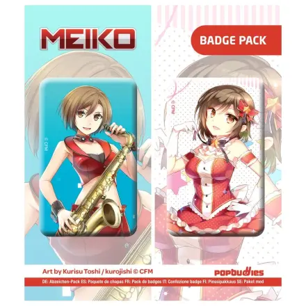 Vocaloid Meiko (Art by Kurisu Toshi / kurojishi) 2 db-os kitűző csomag termékfotó