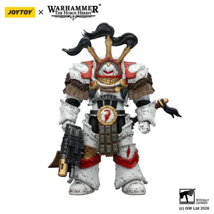 Warhammer 40,000 White SVerdák Legion Praetor in Cataphractii Terminator Armour with Cyber Hawk Chogorian sword and combi-melta akciófigura 14 cm termékfotó