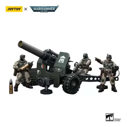 Warhammer 40k 1/18 Astra Militarum Ordnance Team with Bombast Field Gun akciófigura 12 cm termékfotó