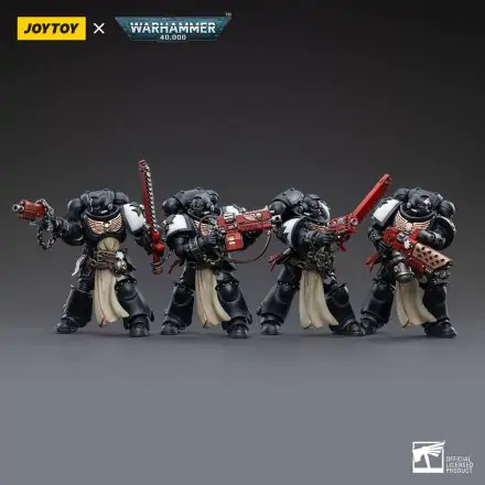 Warhammer 40k 1/18 Black Templars Army Primaris Crusader Squad 4 db-os akciófigura csomag 12 cm termékfotó
