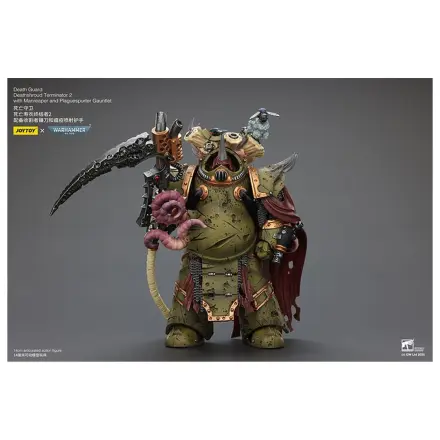 Warhammer 40k 1/18 Death Guard Deathshroud Terminator 2 with Manreaper and Plaguespurter Gauntlet akciófigura 14 cm  termékfotó