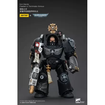 Warhammer 40k 1/18 Iron Hands Captain in Terminator Armour akciófigura 14 cm termékfotója