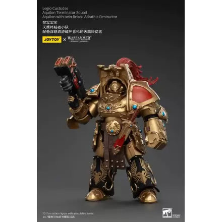 Warhammer The Horus Heresy 1/18 Legio Custodes Aquilon Terminator Squad Aquilon with twin-linked Adrathic Destructor akciófigura 14 cm termékfotója