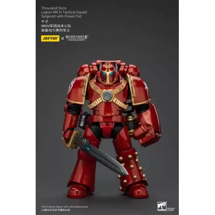 Warhammer The Horus Heresy 1/18 Thousand Sons Legion MK IV Tactical Squad Sergeant with Power Fist akciófigura 12 cm termékfotója