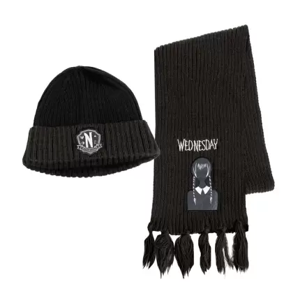 Wednesday Beanie & Scarf Set Nevermore termékfotója