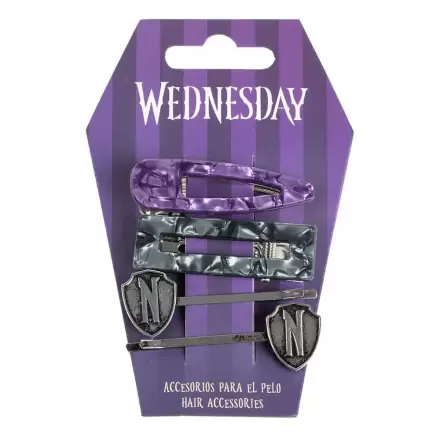 Wednesday Hair Accessories 4 Pack Pruple & Black termékfotója