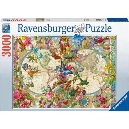 World Map of Flora and Fauna puzzle 3000db-os termékfotó