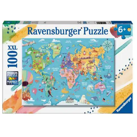 World Map puzzle 100db-os termékfotó