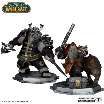 World of Warcraft PVC Statue 2-Pack 1/12 Dwarf Hunter: Beast Master & Pandaren: Monk (Gold Label) 15 cm termékfotója