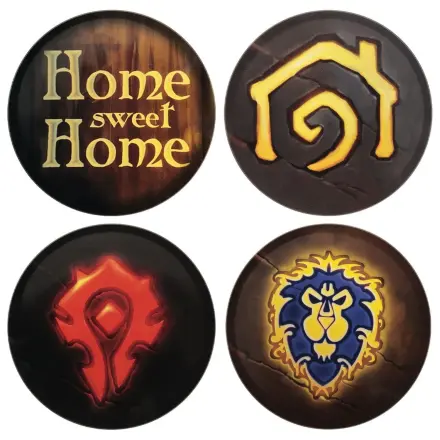 World of Warcraft 4 db-os poháralátét csomag Printed Metal termékfotó