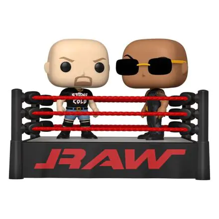 WWE POP Anyaent! Vinyl  2-Pack The Rock vs Stone Cold in Wrestling Ring figura 9 cm termékfotó