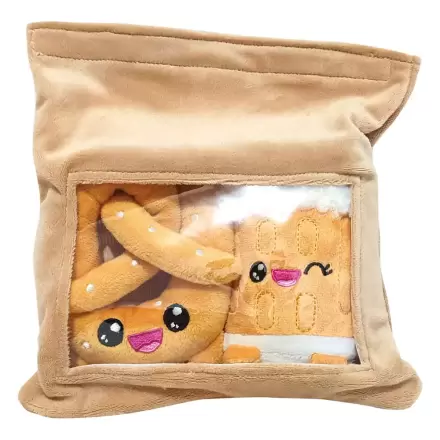 Yummis Together Pretzel & Beer in Take Away Bag plüss figura 21 cm     termékfotó