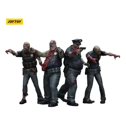 Zombie Dark Source Police (Male) 4 db-os akciófigura csomag 8 cm termékfotó